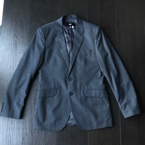 H&M Charcoal Grey Suit Jacket and Pants - Picture 1 of 6